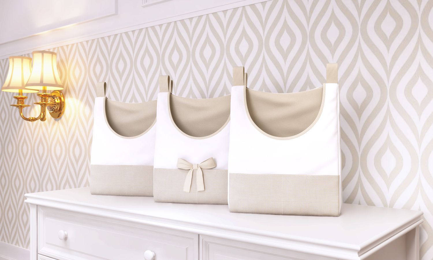 Porta Fraldas Varão Ursinho Clássico Marinho