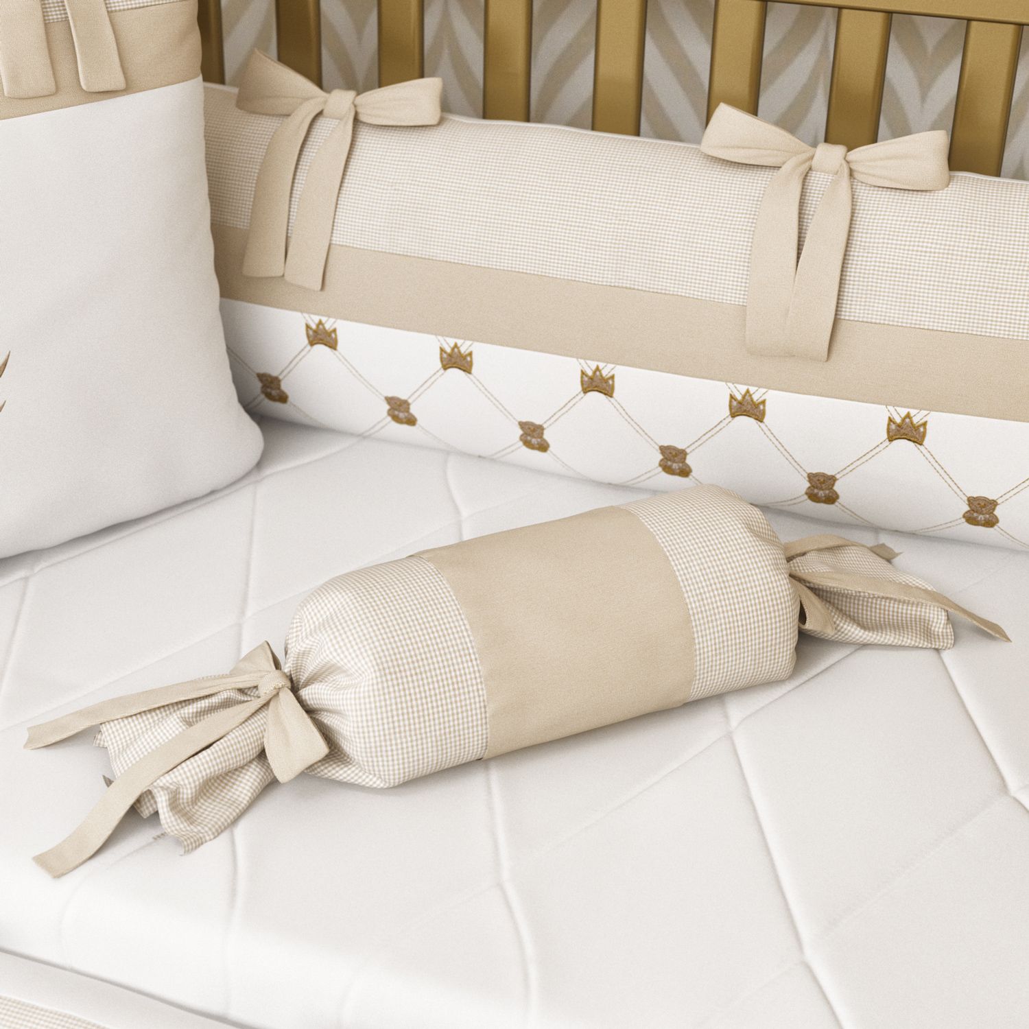 Almofada Apoio Bala Ursinho Clássico Marinho 60cm