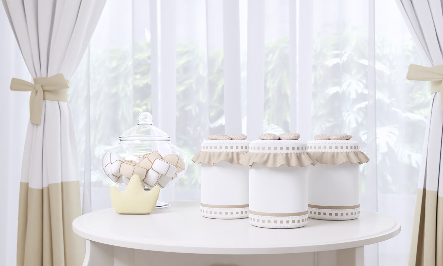 Jogo de Potes Ursinho Clássico Marinho