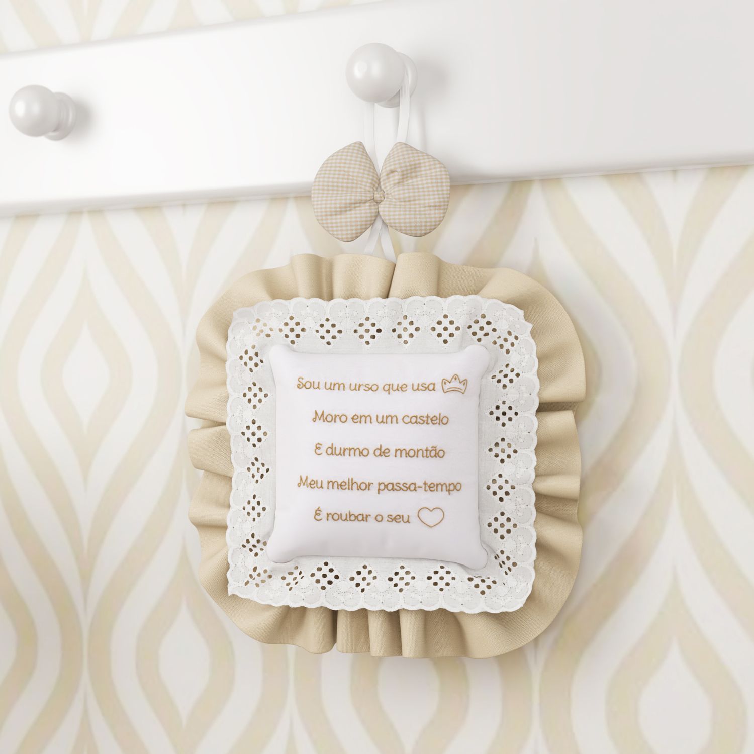 Medalhão Maternidade Ursinho Clássico Marinho