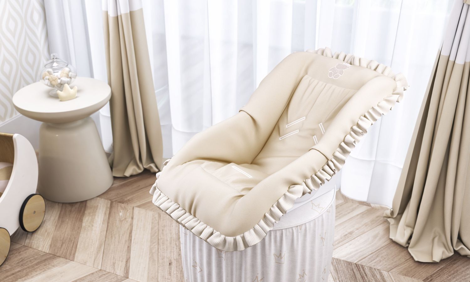 Capa de Bebê Conforto Ursinho Clássico Marinho