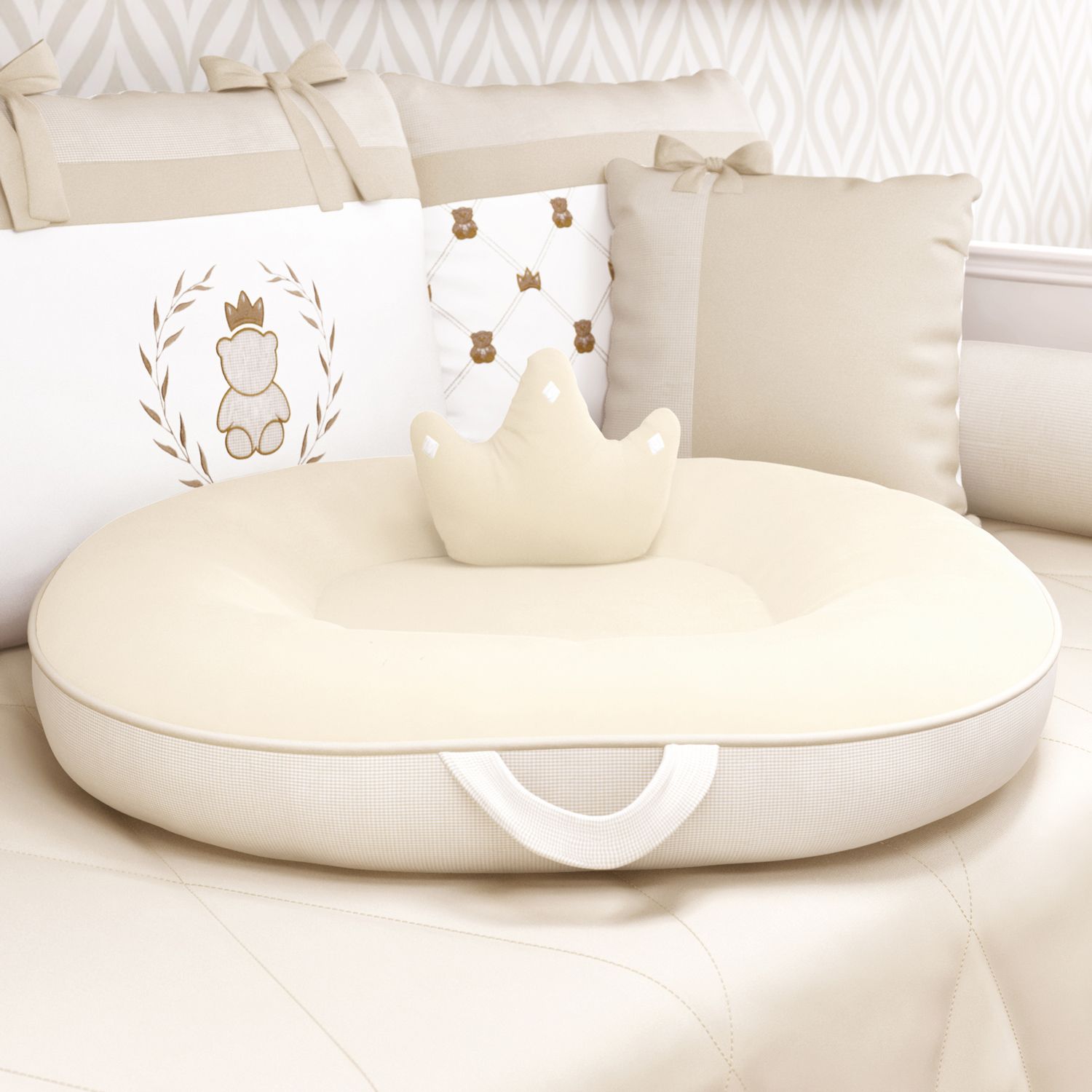 Ninho Xadrez Vichy Azul Marinho 75cm