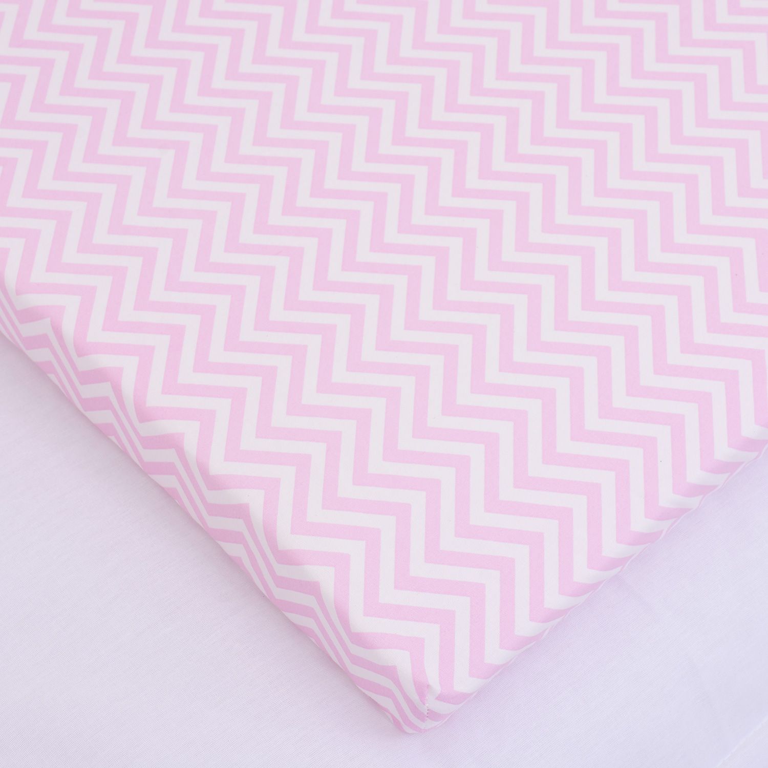 Colchonete para Berço Chevron Rosa