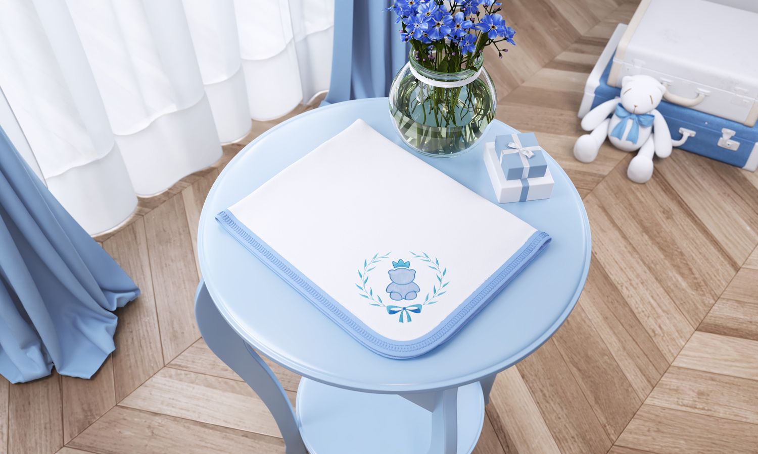 Cueiro Ursinho Clássico Marinho