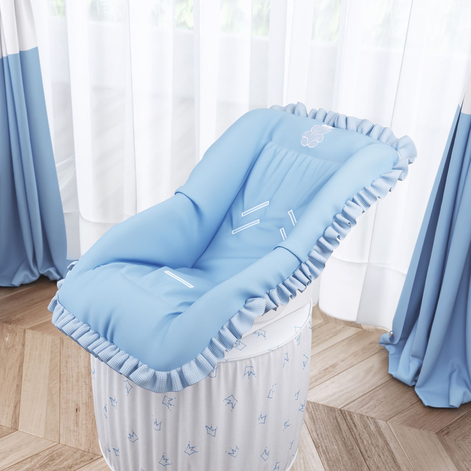 Capa de Bebê Conforto Ursinho Clássico Marinho