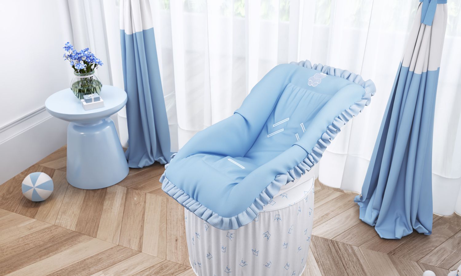 Capa de Bebê Conforto Ursinho Clássico Marinho