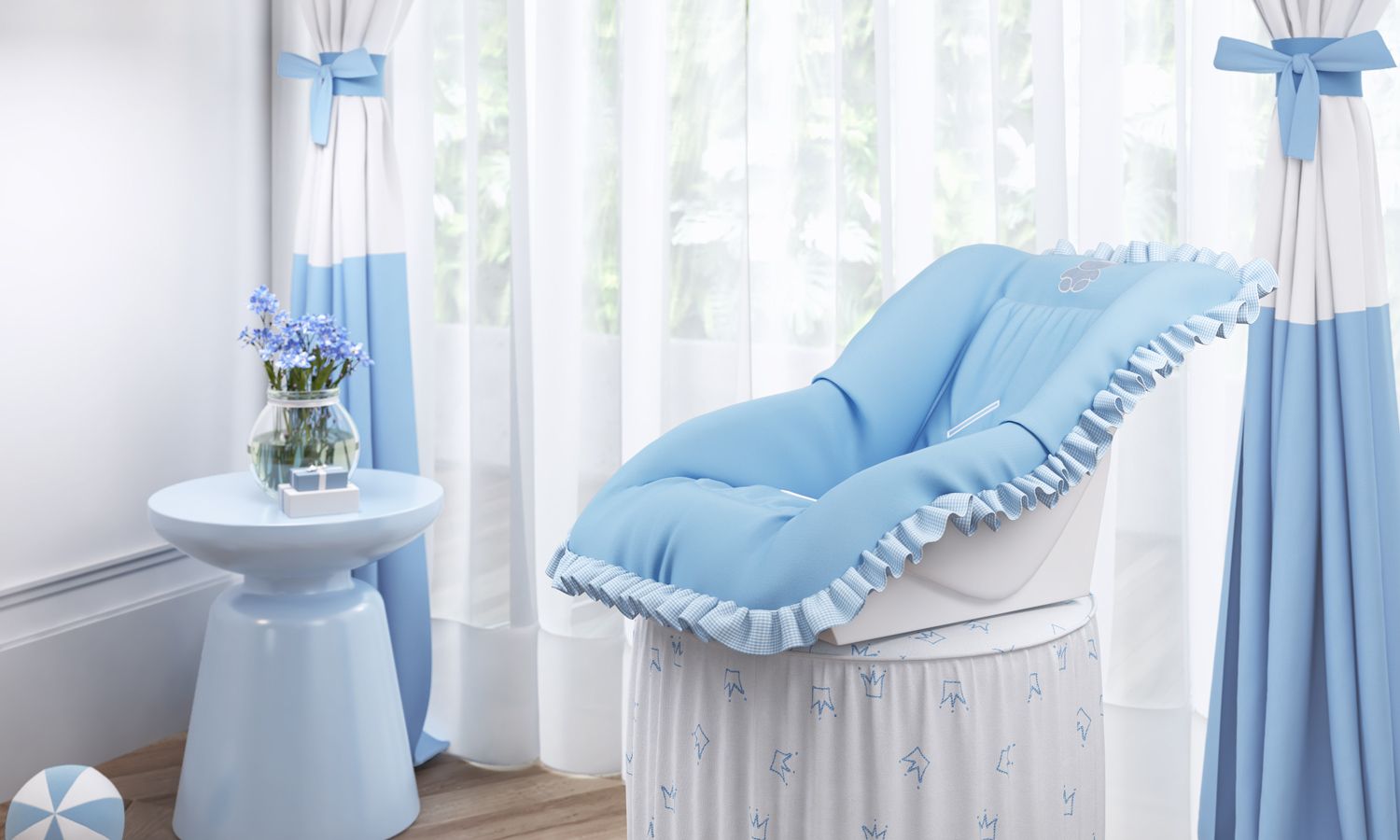 Capa de Bebê Conforto Ursinho Clássico Marinho