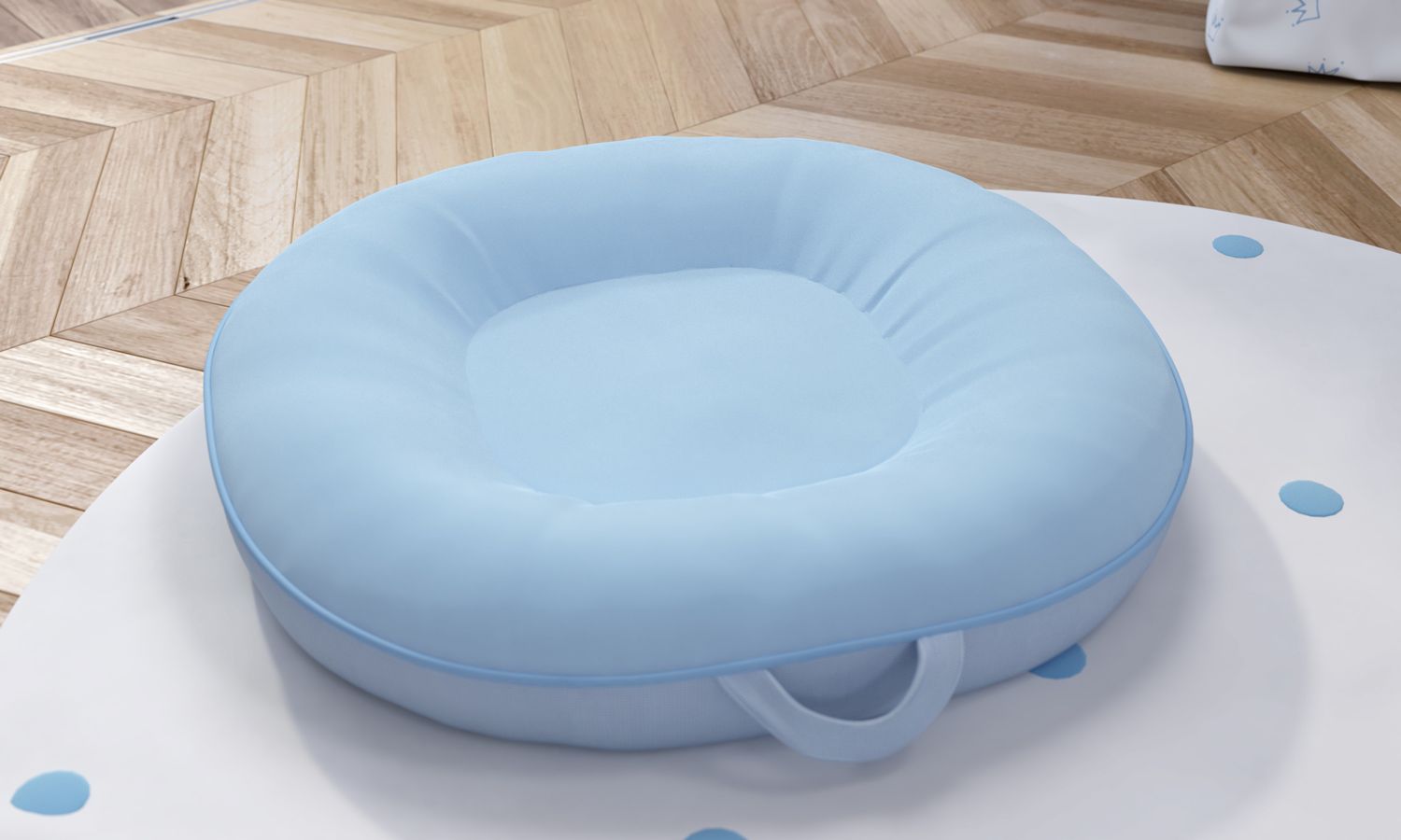 Ninho Xadrez Vichy Azul Marinho 75cm