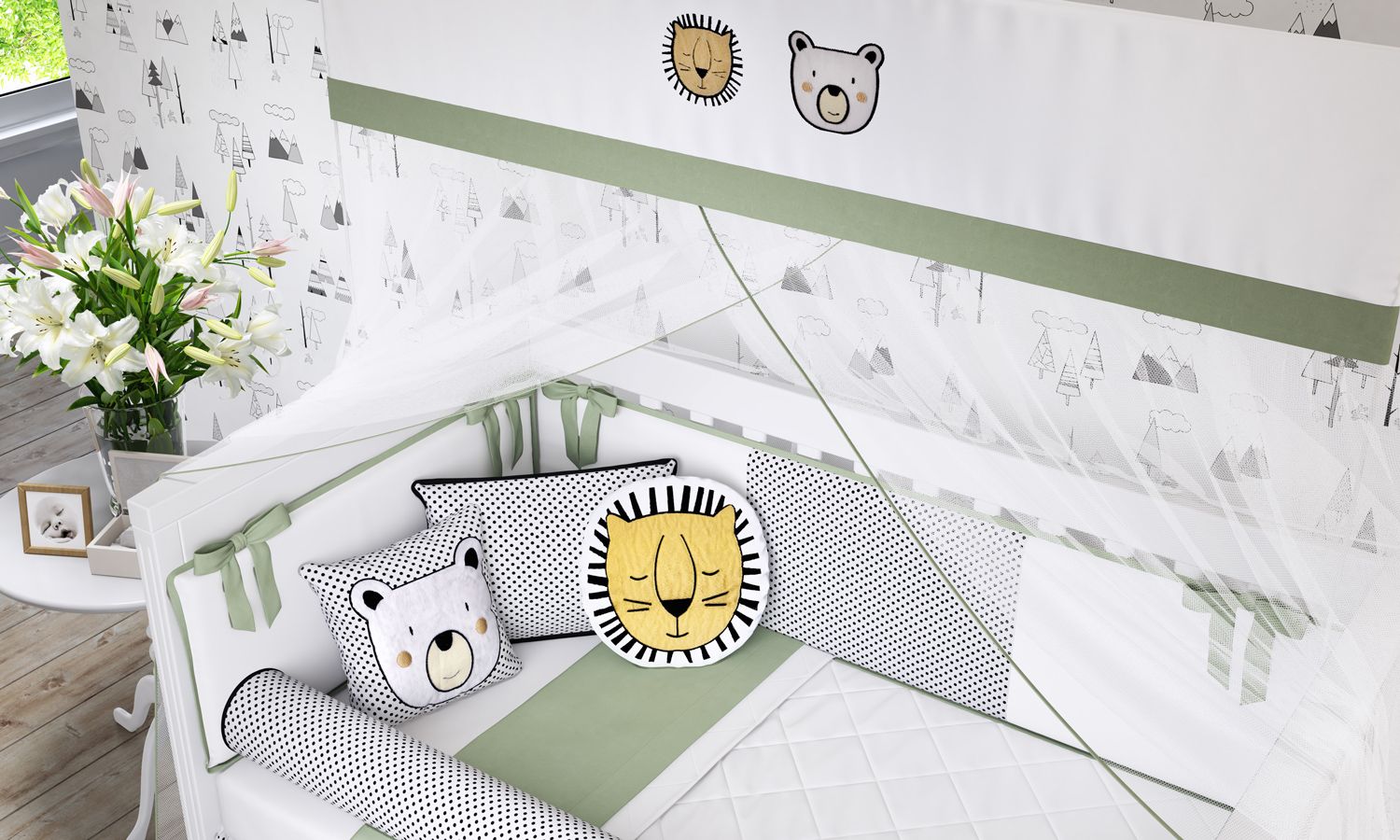 Kit Berço Amiguinhos da Floresta