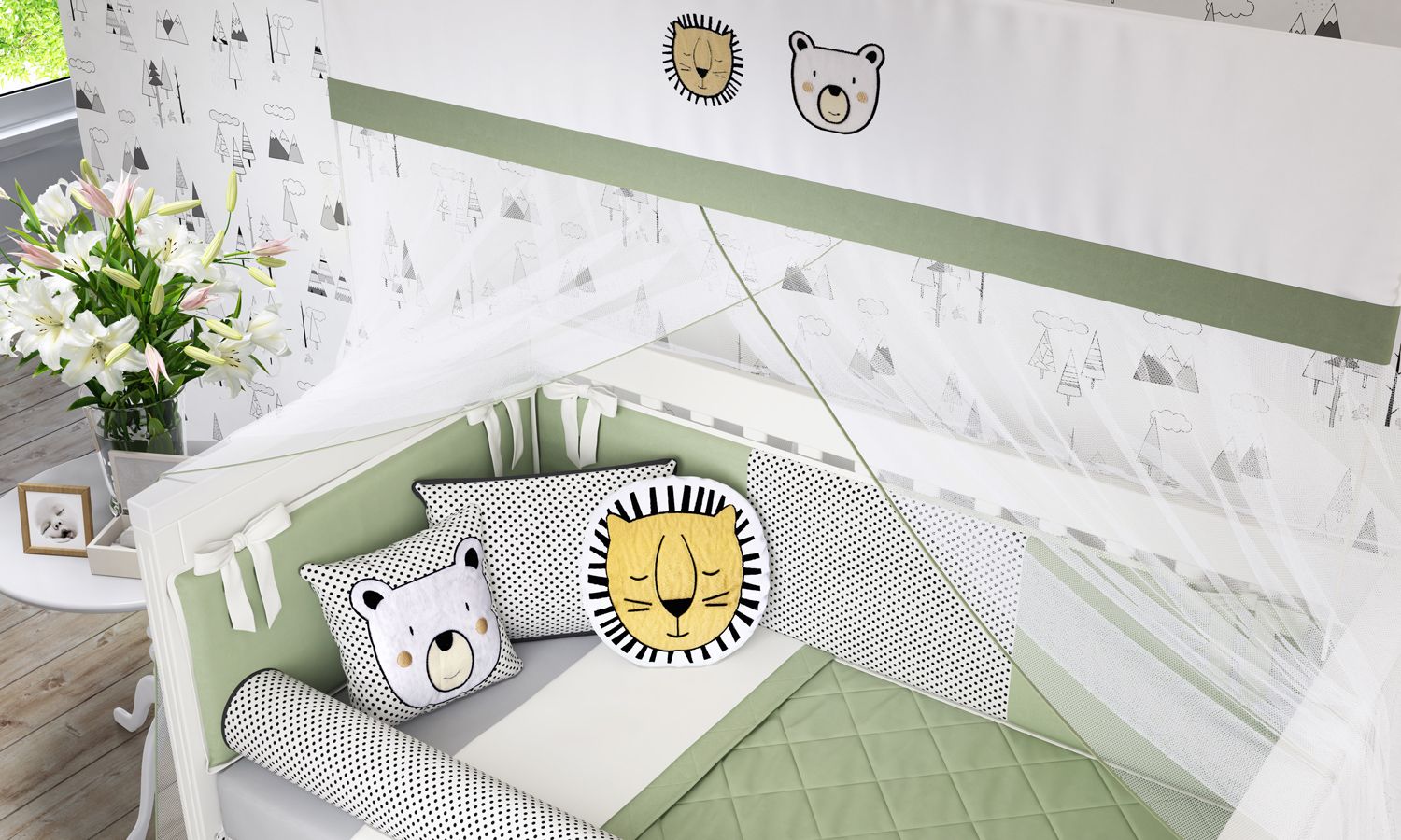 Kit Berço Amiguinhos da Floresta