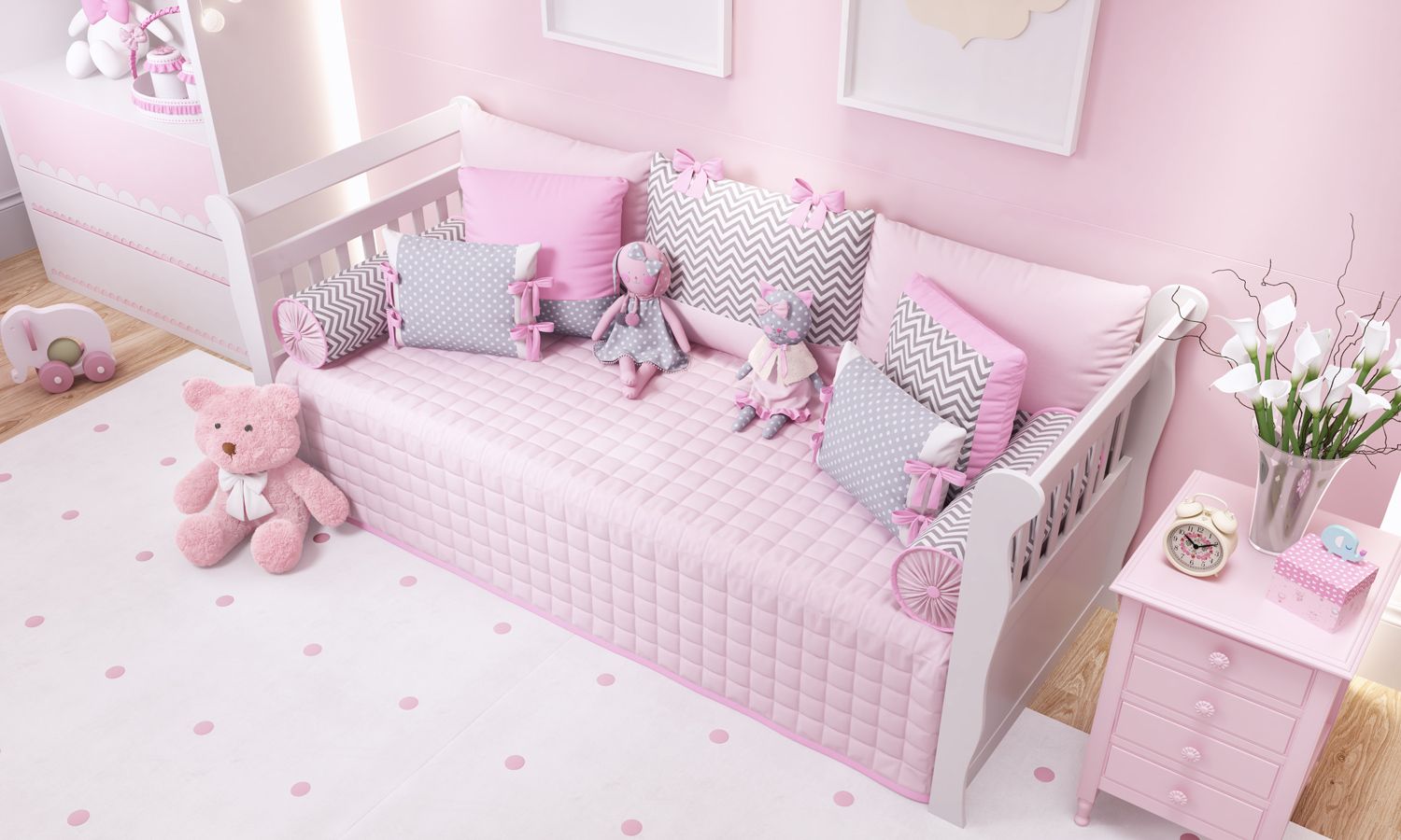 Kit Cama Babá Amiguinhas