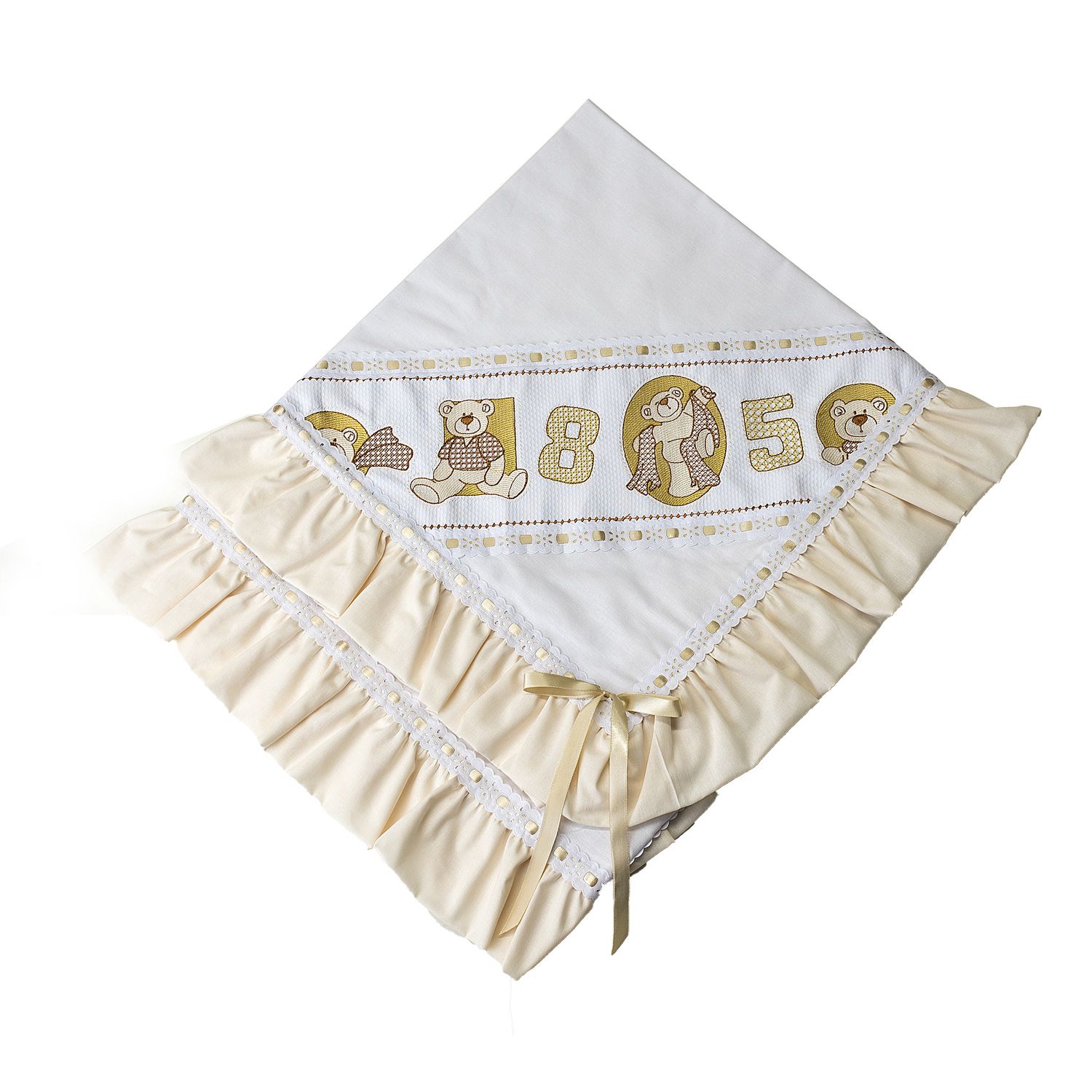 Manta Baby Ursinhos Bege 80cm