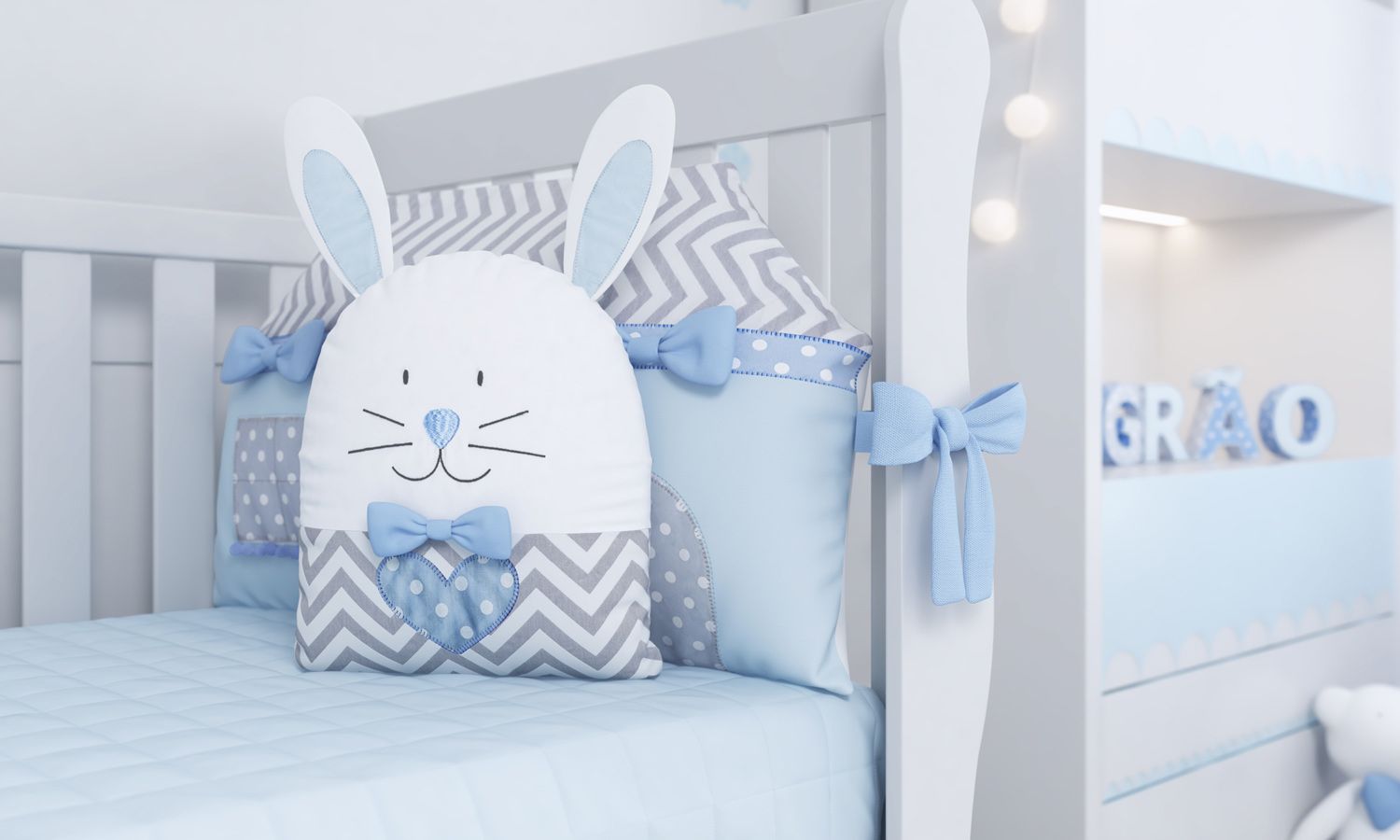 Almofada Amiguinha Coelhinha 32cm