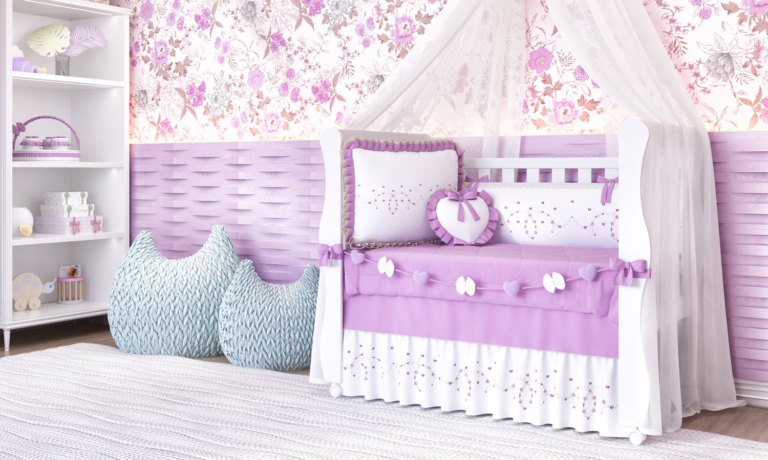 Kit Berço Alice Lilás