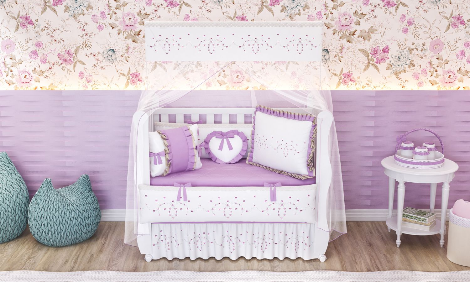 Kit Berço Alice Lilás