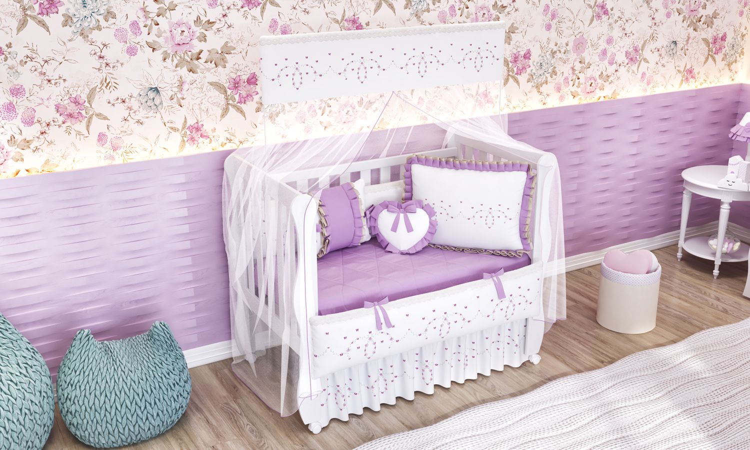 Kit Berço Alice Lilás