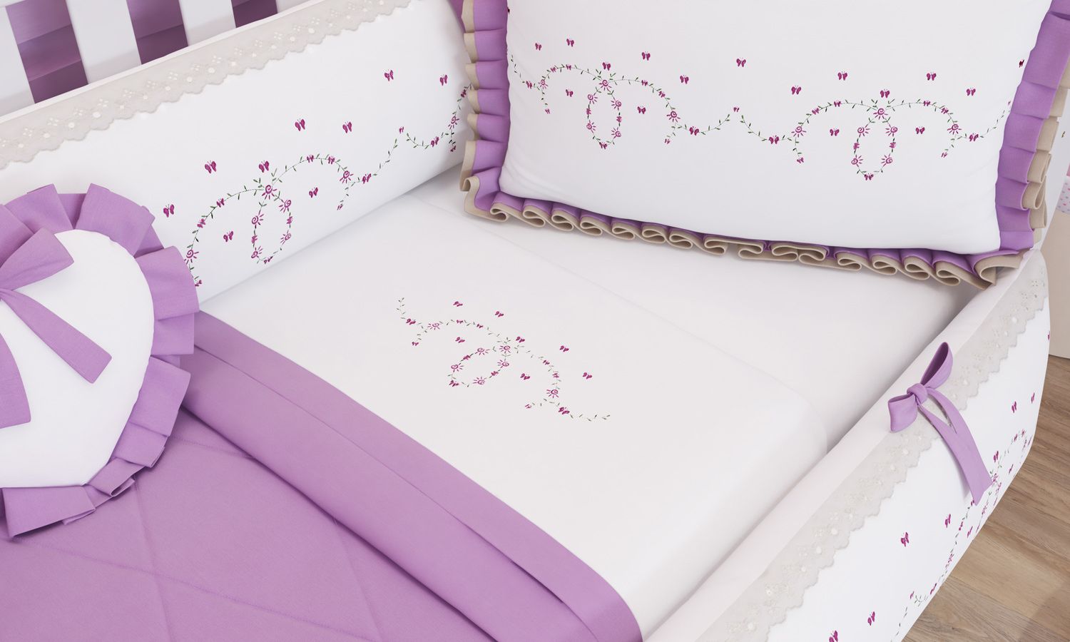 Kit Berço Alice Lilás