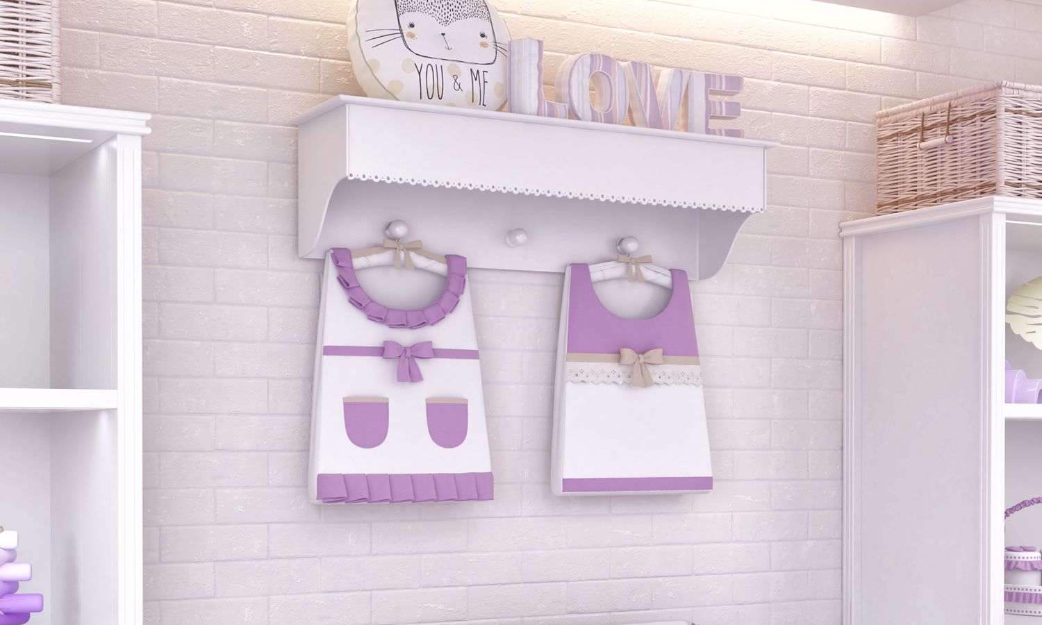 Porta Fraldas Alice Rosa