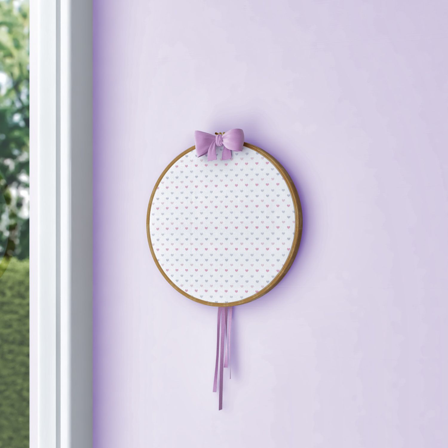 Quadro Bastidor Estampado Alice Bege