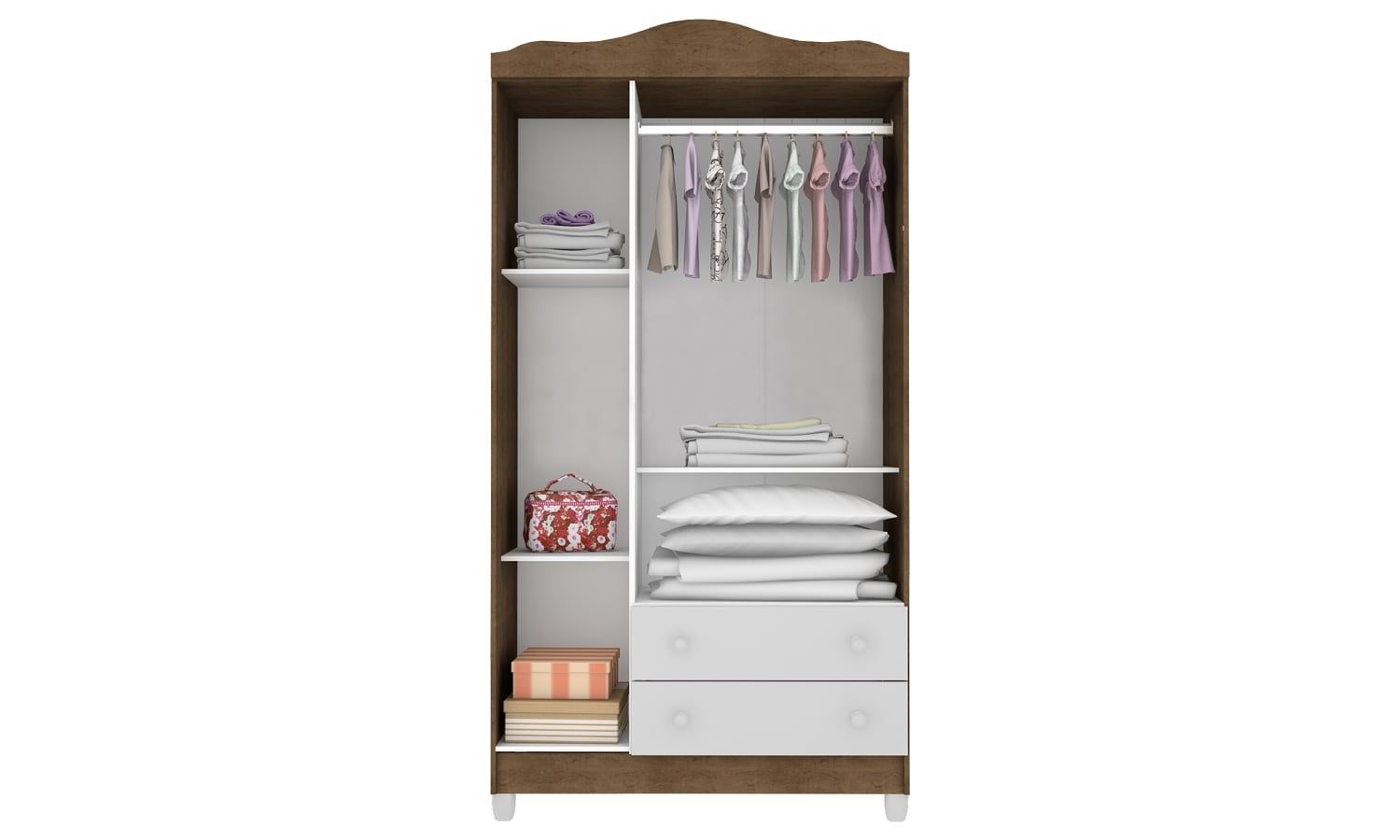 Guarda Roupa Infantil Branco 3 Portas Ariel
