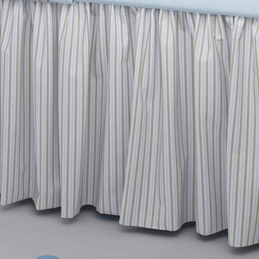 Saia de Berço Listrada Bege e Rosa