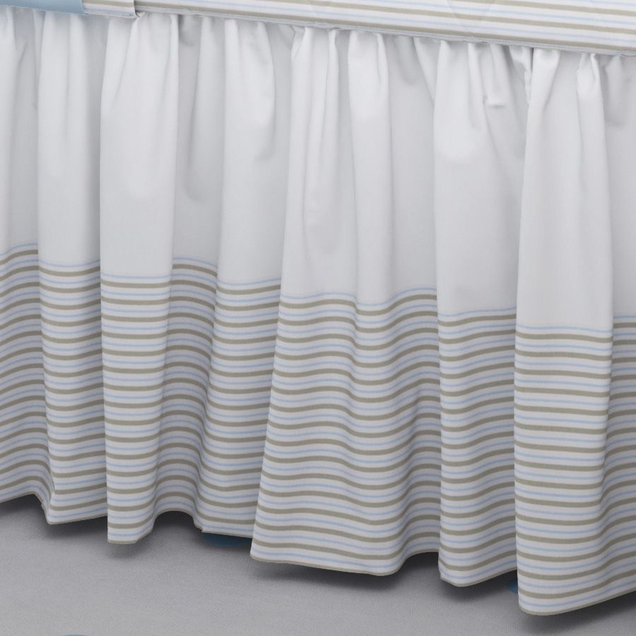 Saia de Berço Barra Listrada Bege e Rosa