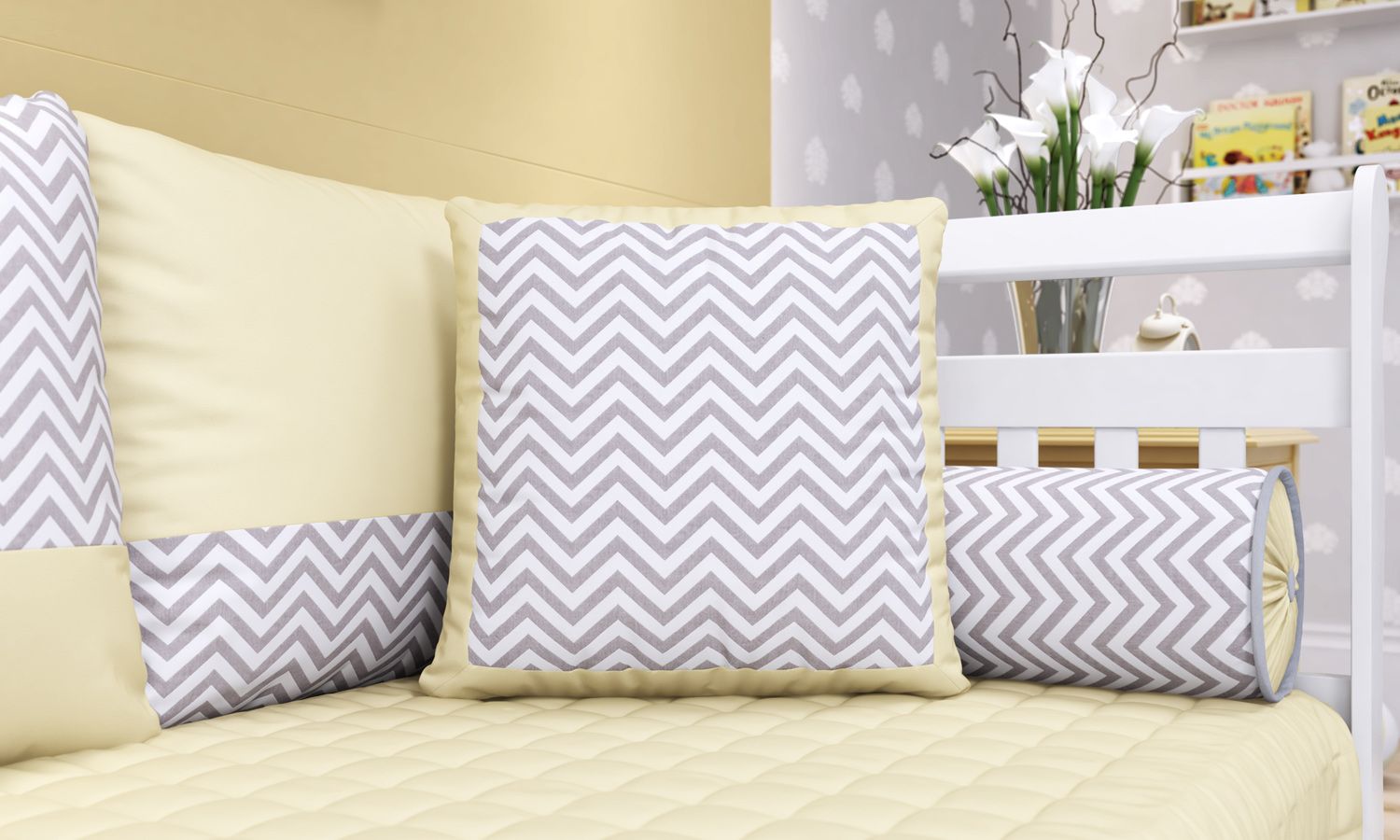 Almofada Chevron Amiguinhas 38cm
