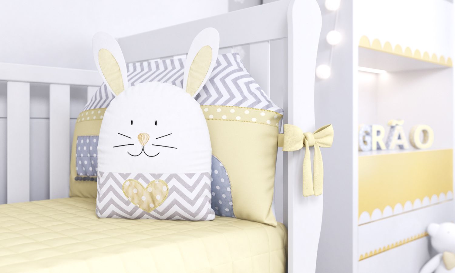 Almofada Amiguinha Coelhinha 32cm