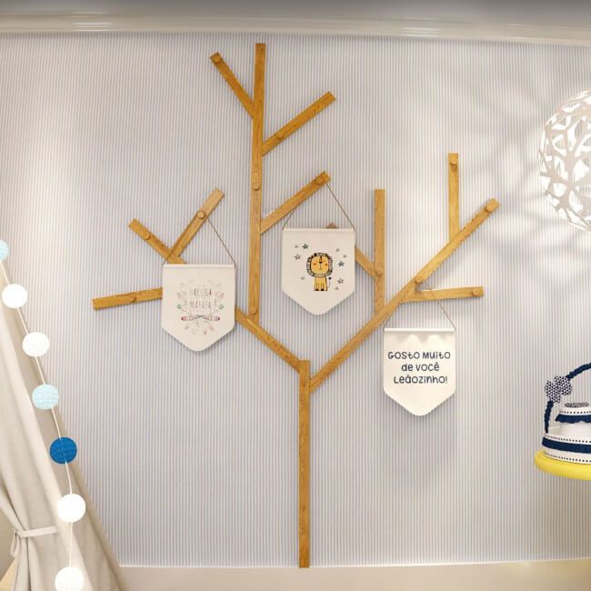 Cabideiro Árvore de Parede Rosa 2m