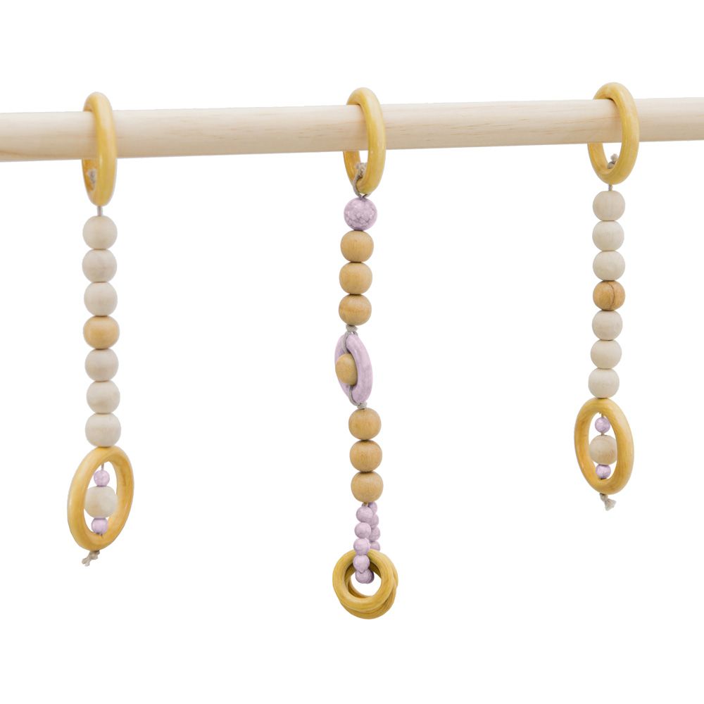 Móbile Bolinhas de Madeira Rosa