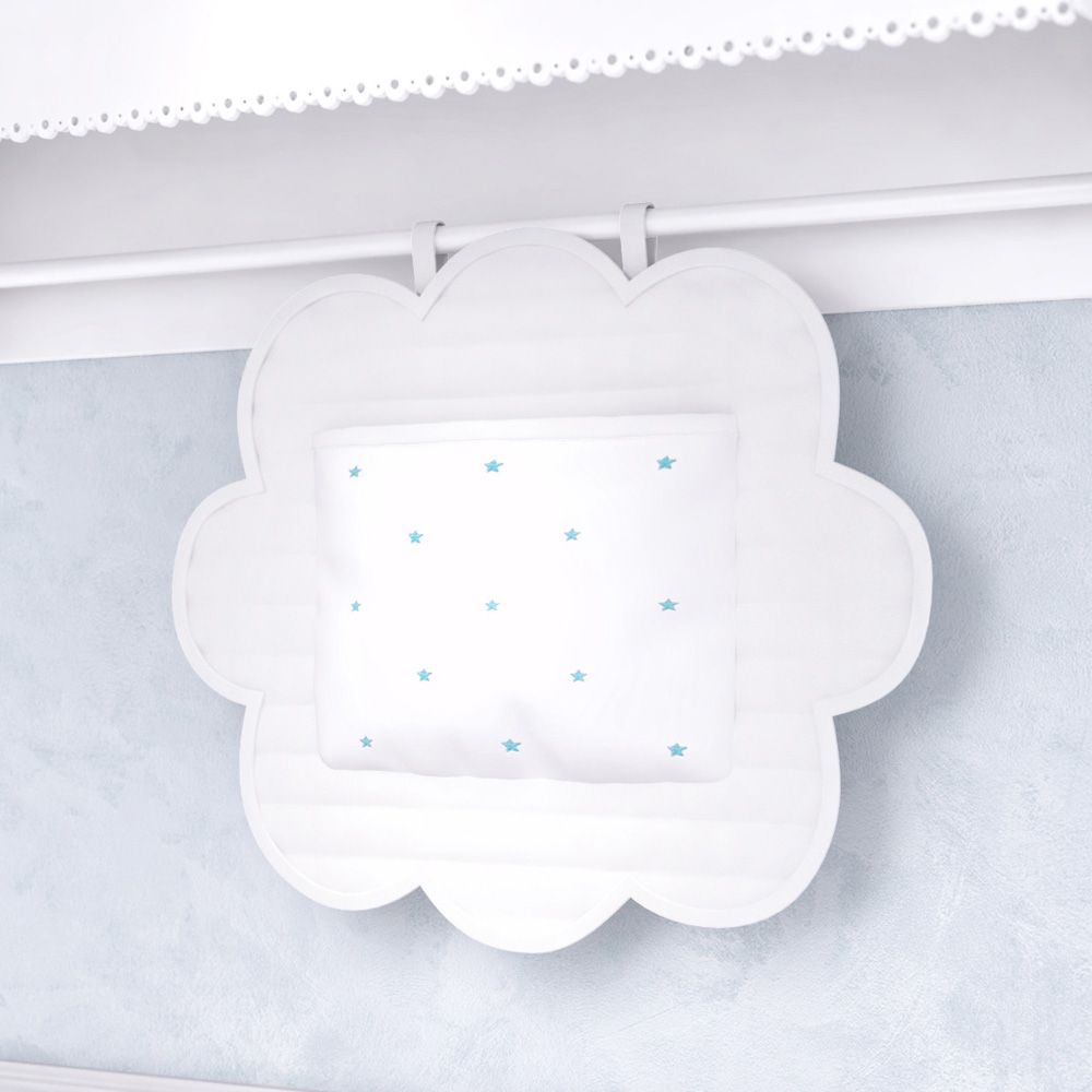 Porta Fraldas Varão Nuvem Estrelinha Bege