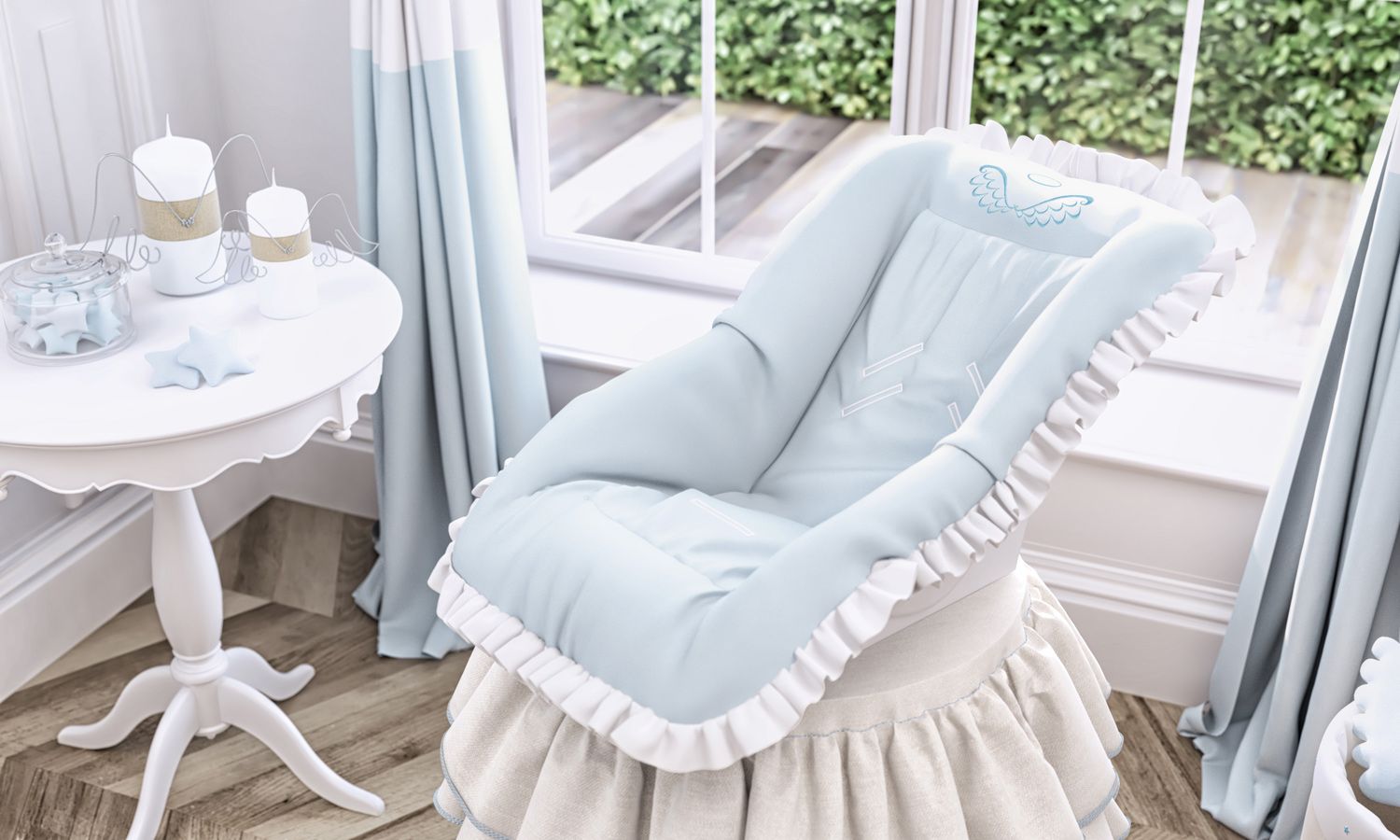 Capa de Bebê Conforto Anjo Bege