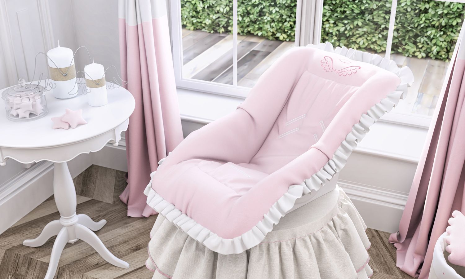 Capa de Bebê Conforto Anjo Bege