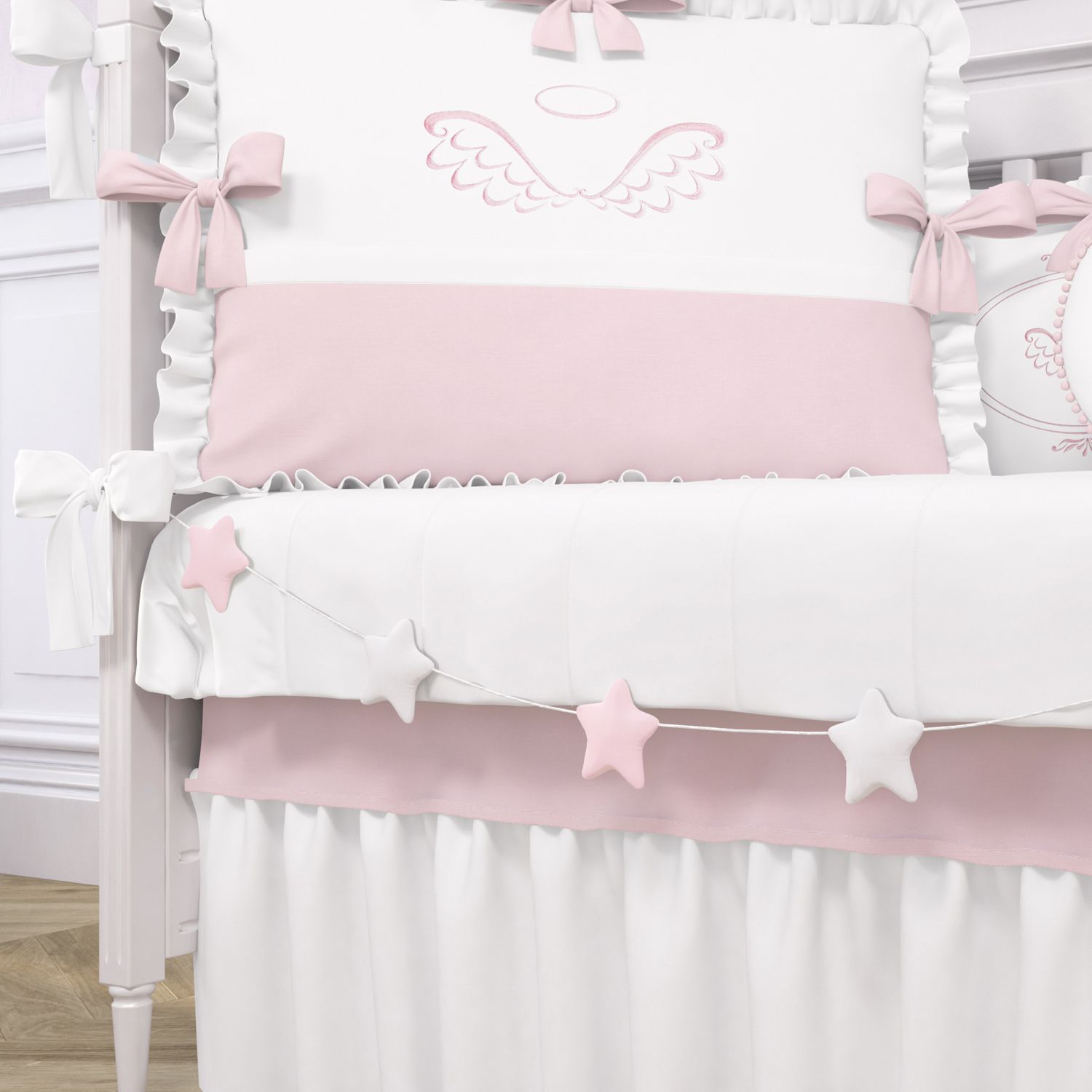 Varal de Berço Estrelinhas Bege 1,30m