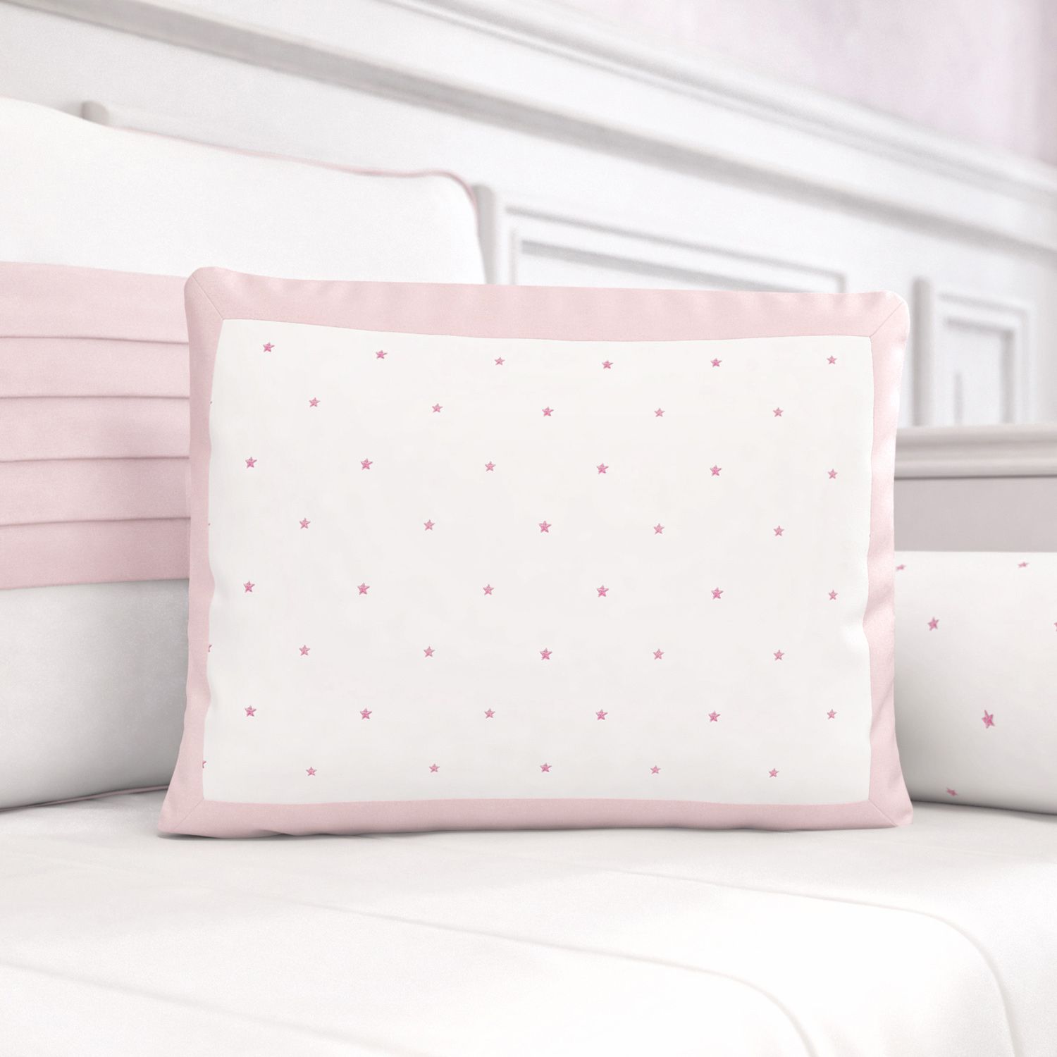 Almofada Retangular Estrelinhas Bege 43cm