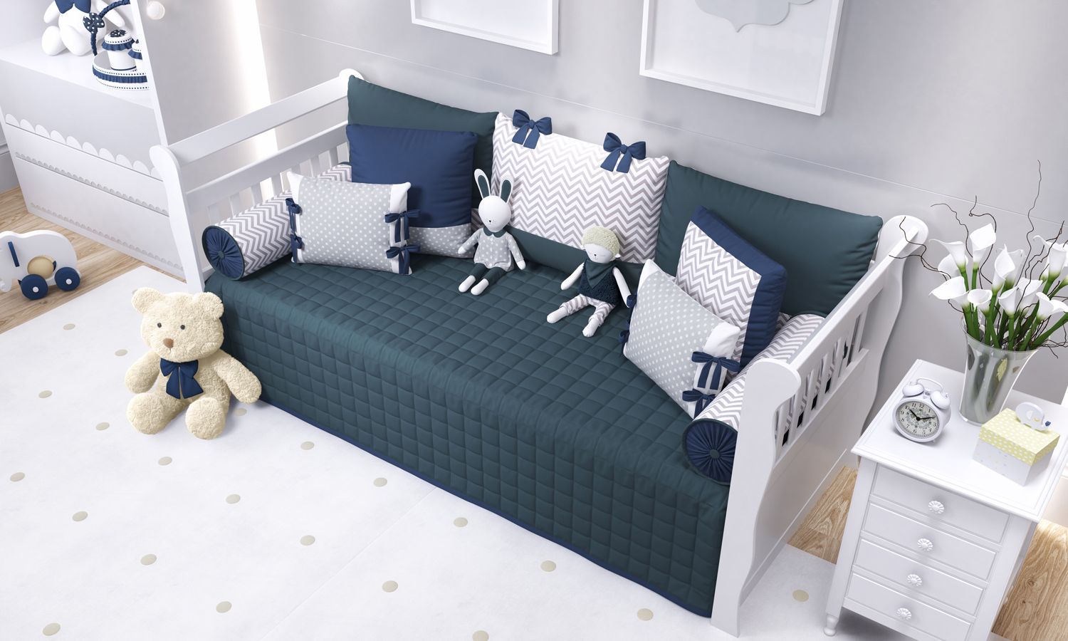 Kit Cama Babá Amiguinhas