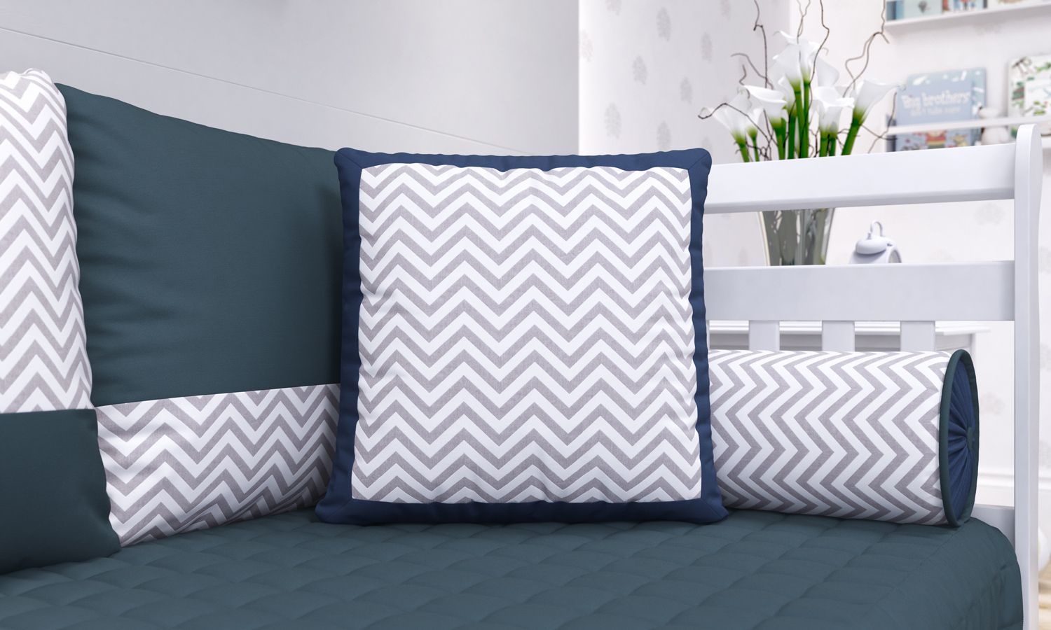 Almofada Chevron Amiguinhas 38cm