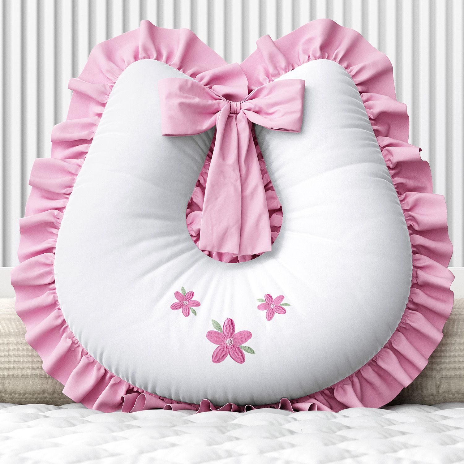 Almofada Amamentação Florzinhas Rosa