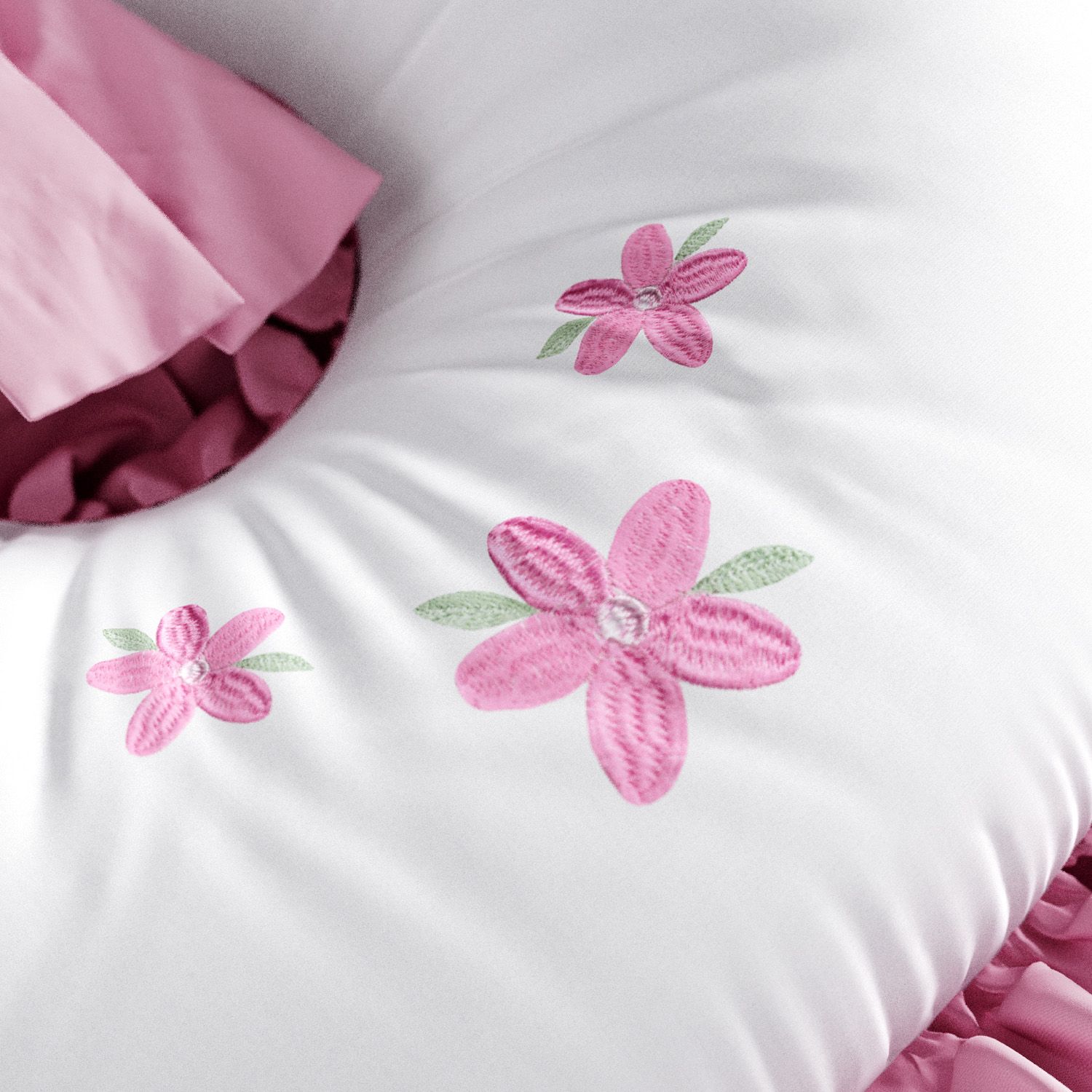 Almofada Amamentação Florzinhas Rosa