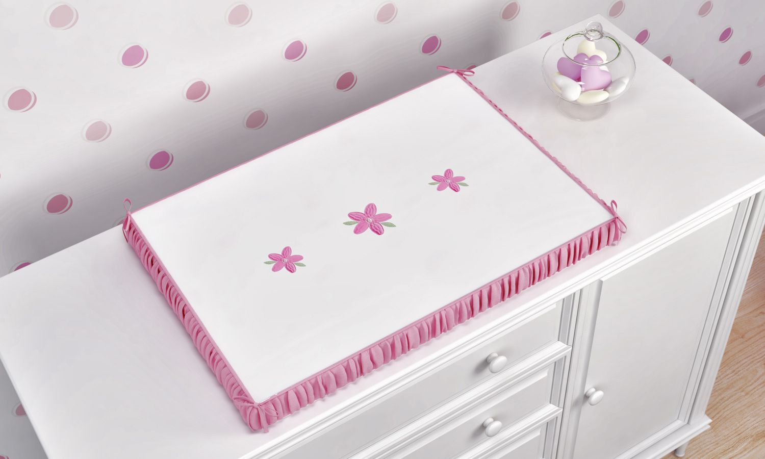 Trocador de Fraldas Flores Ursinha Bebê