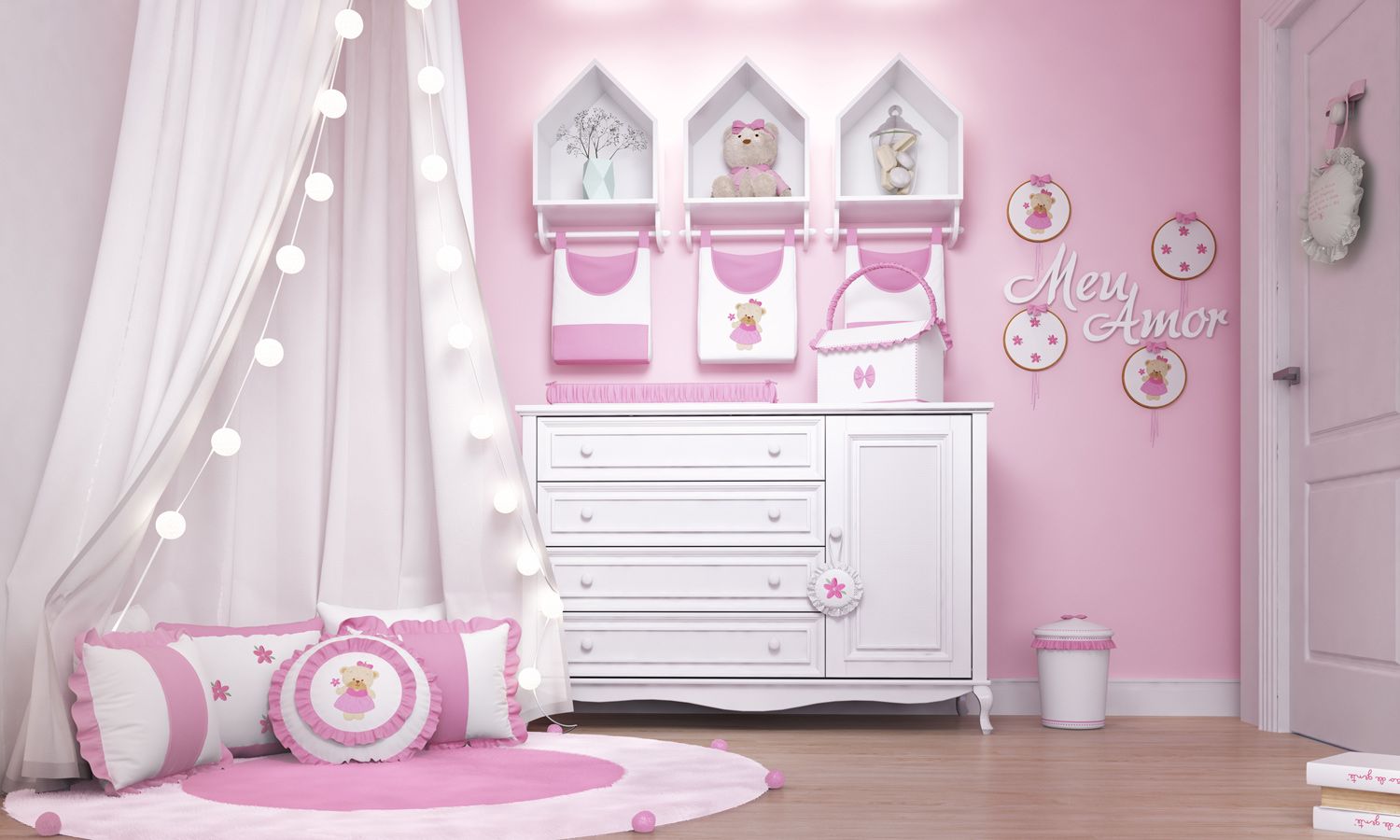 Porta Fraldas Varão Ursinha Bebê