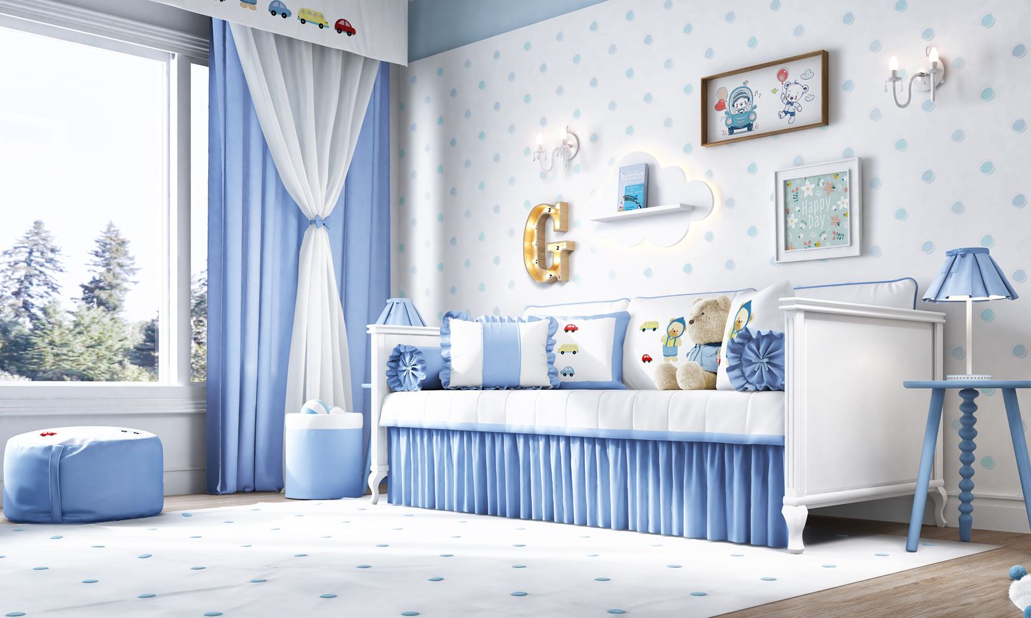 Kit Cama Babá Ursinho Bebê