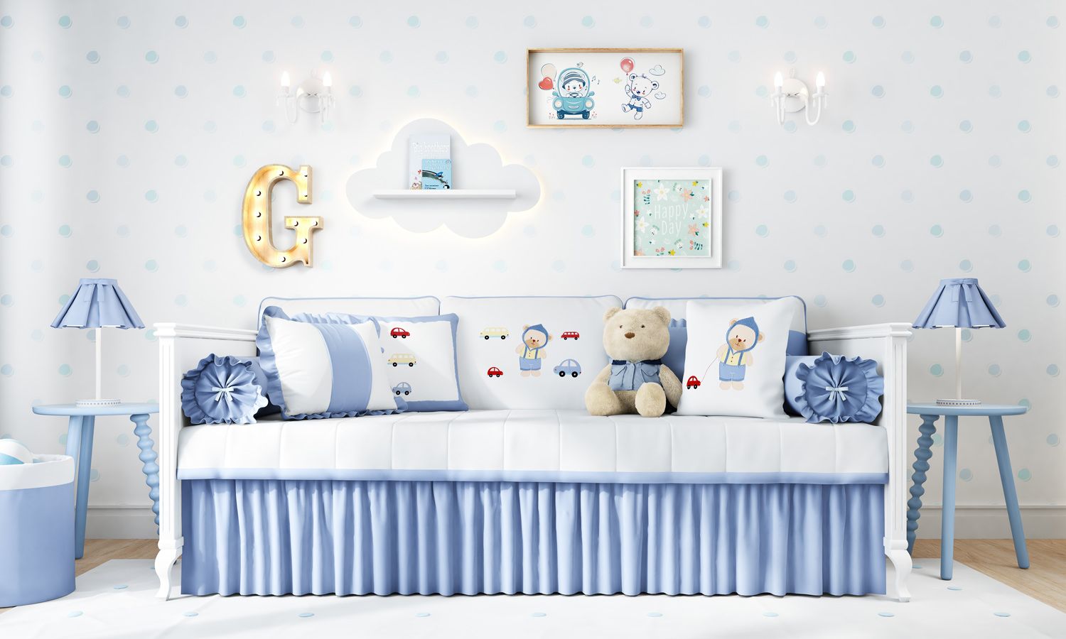 Kit Cama Babá Ursinho Bebê