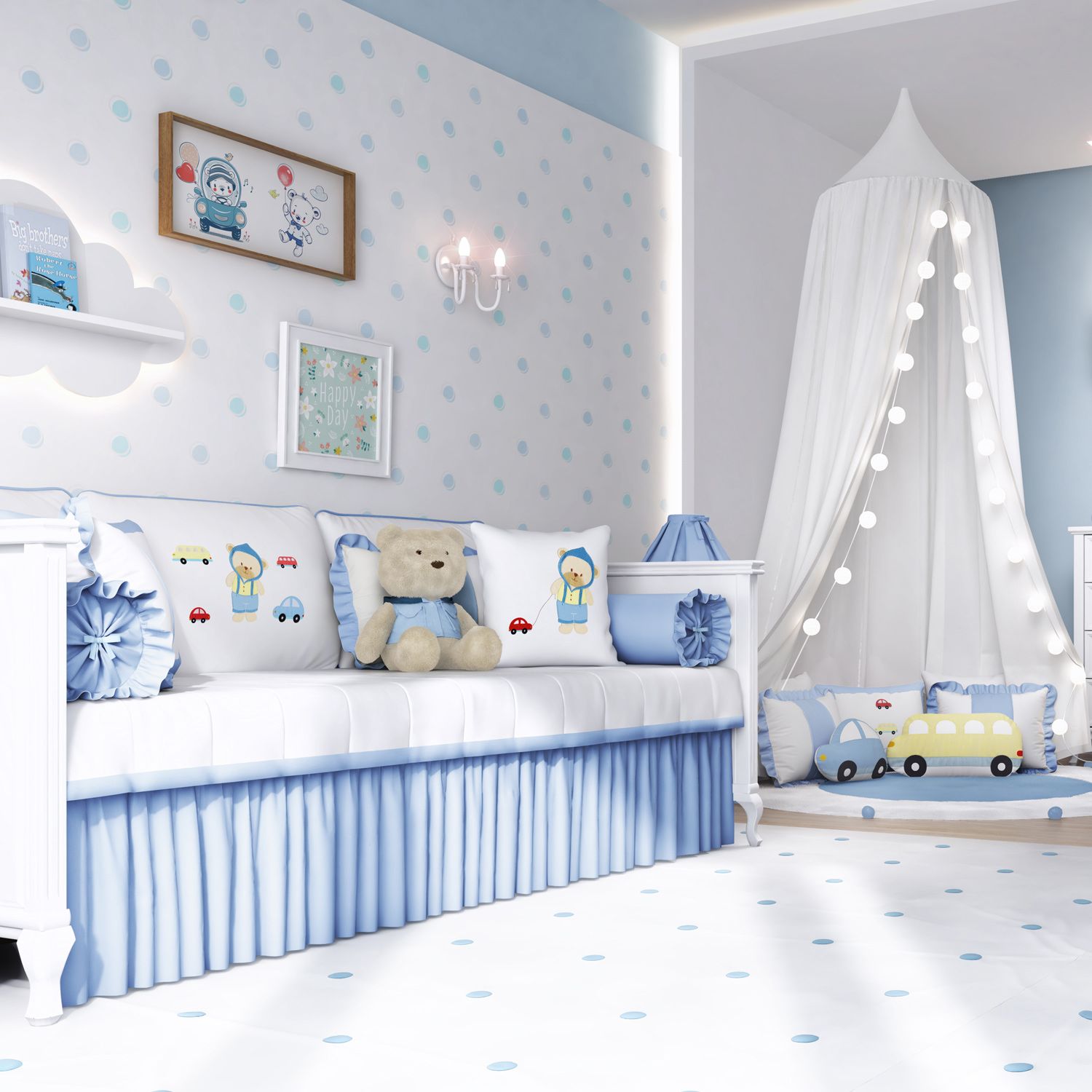 Kit Cama Babá Ursinho Bebê