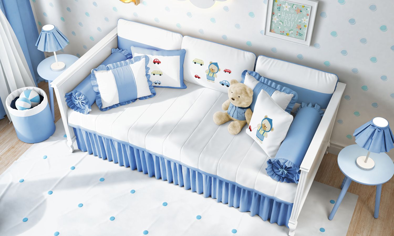 Kit Cama Babá Ursinho Bebê