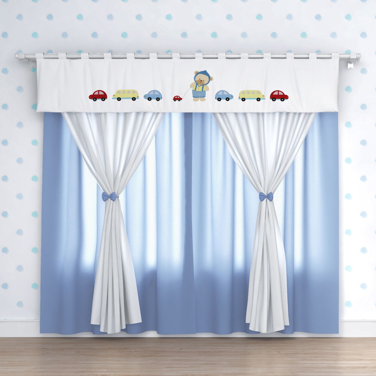 Cortina Ursinho Bebê 1,50m