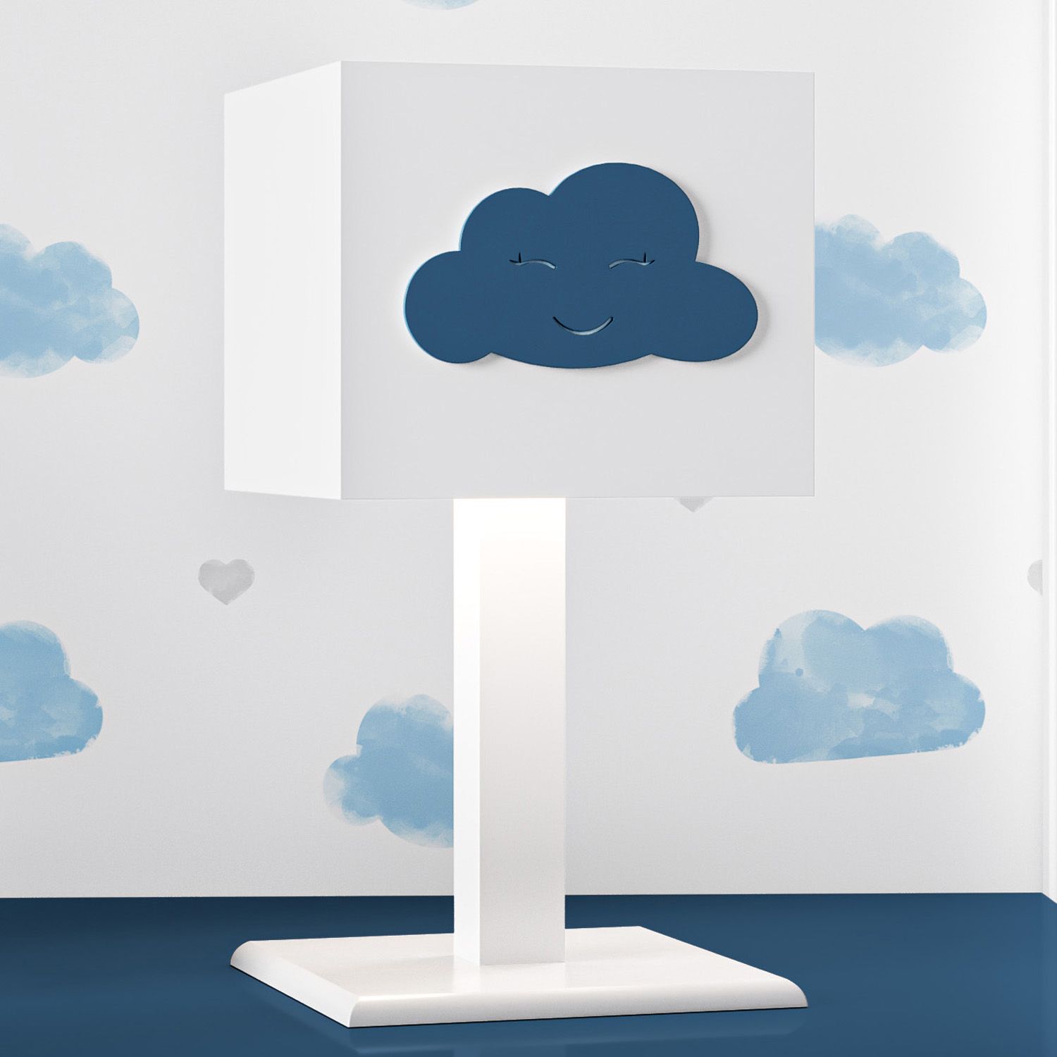 Abajur MDF Nuvem Rosa