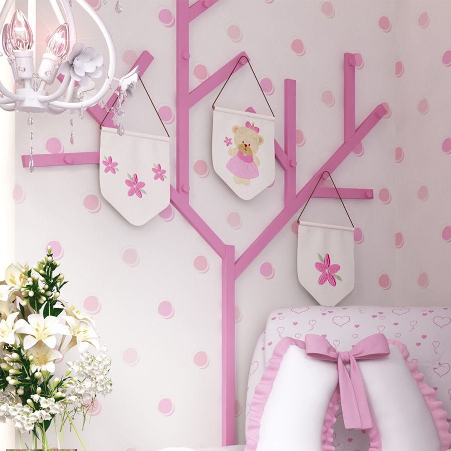 Cabideiro Árvore de Parede Rosa 2m