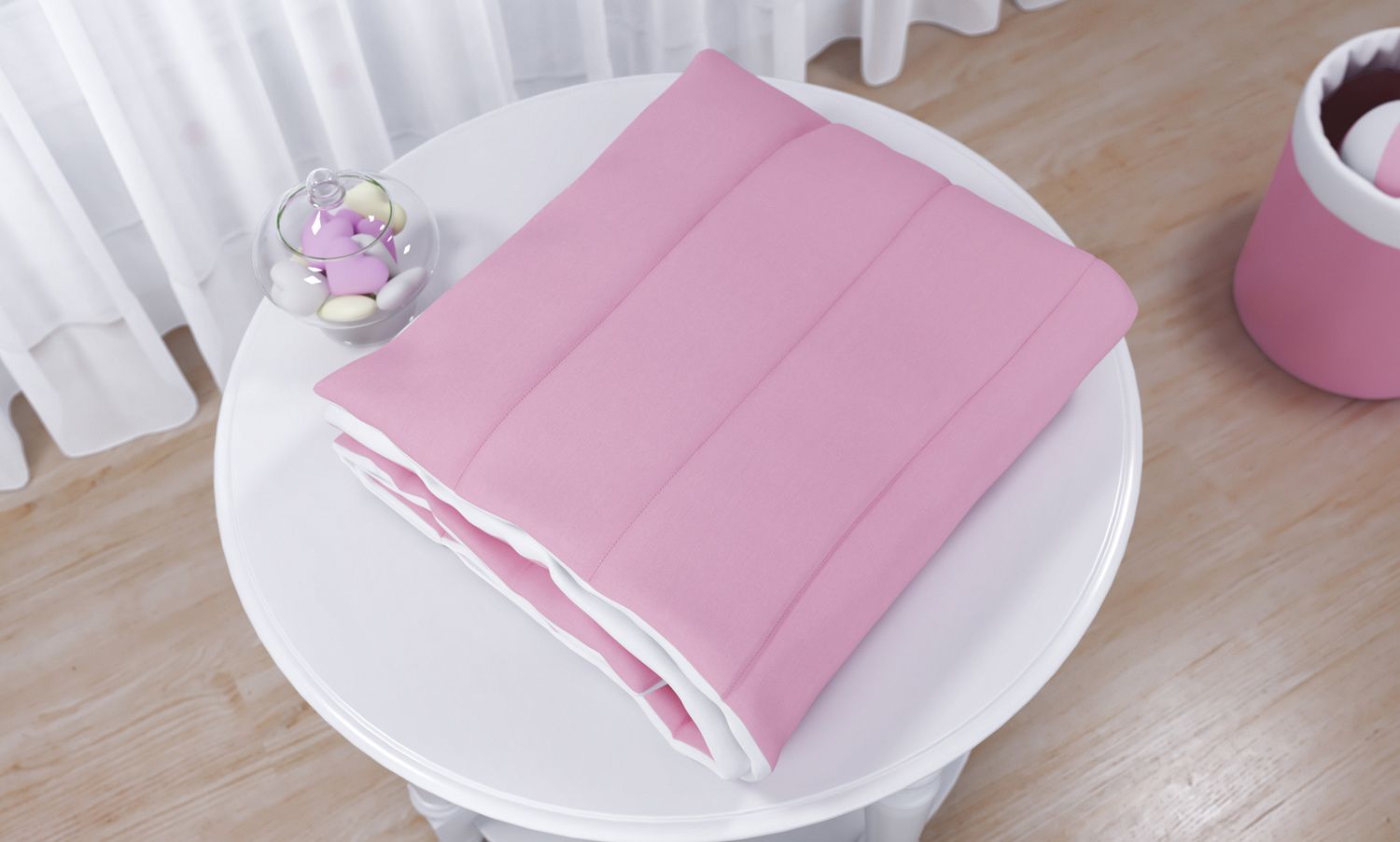 Edredom de Berço Rosa