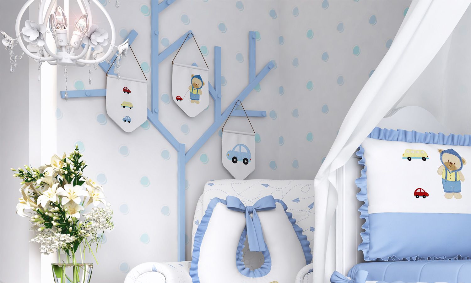 Cabideiro Árvore de Parede Rosa 2m